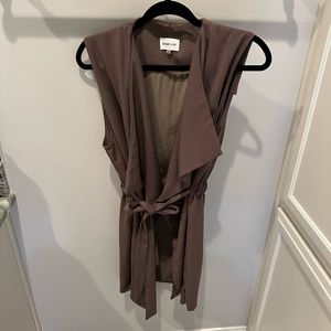 SUGAR LIPS Brown Vest with Tie Belt